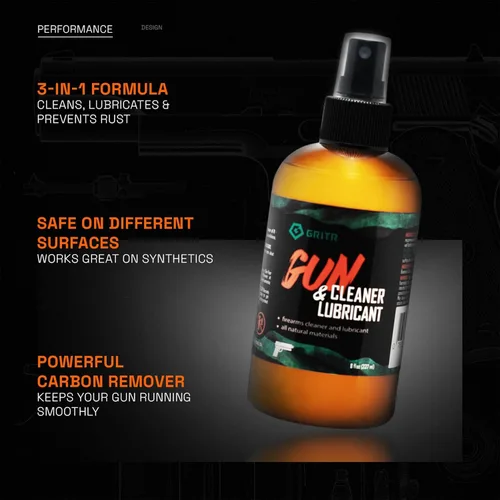 Miniatura 2 de GRITR Limpiador CLP multiusos con aroma cítrico, lubricante y protector – Botella de spray todo en uno de aceite para pistola, lubricante