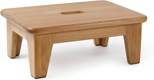 Miniatura 10 de CONSDAN Taburete escalón para cama - Roble cultivado en EE.UU., taburete de madera para adultos y personas mayores, 6.5" de alto, alfombrilla