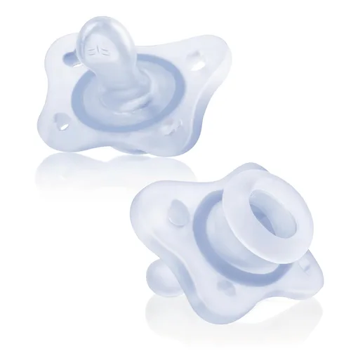Chicco PhysioForma Mini Chupete Ortodóntico, 0-2m | 100% Silicona | Apoya la Respiración y el Desarrollo Oral | Diseño de Una Pieza | Extra Pequeño