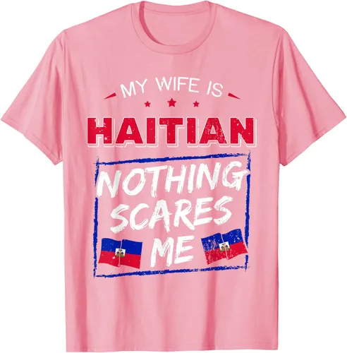 Miniatura 97 de My Wife Is Haitian Republic of Haiti Heritage Roots - Camiseta con bandera, Negro, S