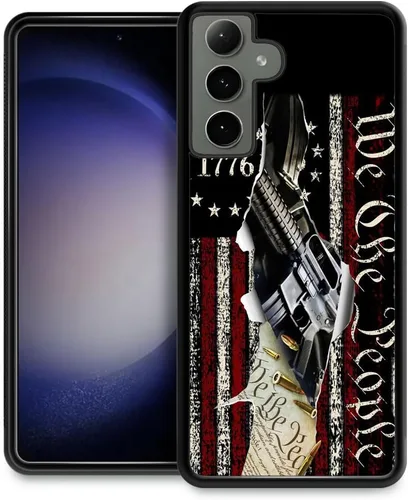 Miniatura 22 de DJSOK Funda compatible con Samsung Galaxy S22 Ultra, diseño con patrón de parachoques trasero, esquinas reforzadas contra arañazos, esquinas Bandera