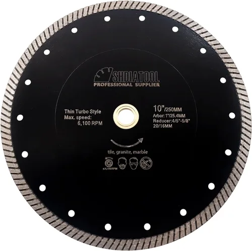 Miniatura 9 de SHDIATOOL Hoja de sierra turbo de diamante de 7 pulgadas, disco de corte súper delgado para azulejos de porcelana y cerámica, rueda de corte