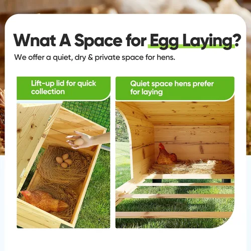 Miniatura 2 de Quictent Gallinero grande de metal para más de 20 aves de corral con caja nido beige, paño y cubierta de herrajes laterales, serie avanzada