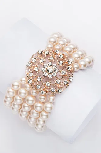 Miniatura 4 de BABEYOND Pulsera de perlas de imitación de la década de 1920, pulsera elástica de perlas de gran Gatsby, accesorios de los años 20, joyería de 5