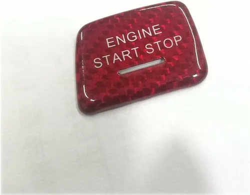 Miniatura 6 de Cubierta de fibra de carbono roja real para el botón de arranque con orificio de luz, compatible con Chevrolet Corvette C7 2014 2015 2016 2017 2018