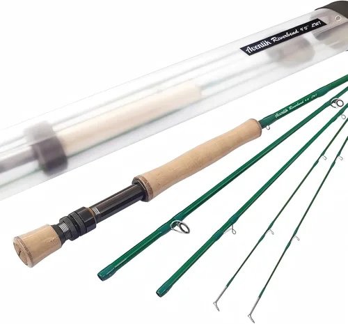 Miniatura 9 de Aventik Fly Fishing Riverbend Series Caña de pesca con mosca IM8 en grafito, varillas 0/1/2/3/4/5/6/7/8 wt, caña ligera de pesca con mosca de acción