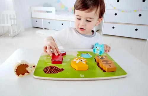 Miniatura 3 de Hape Forest Animal - Juego de rompecabezas táctil, multicolor, 5 x 2 pulgadas