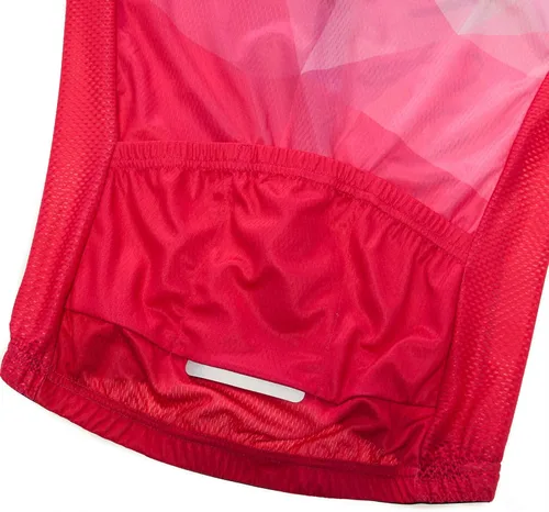 Miniatura 7 de Maillot de ciclismo para mujer, manga corta y babero de verano acolchado