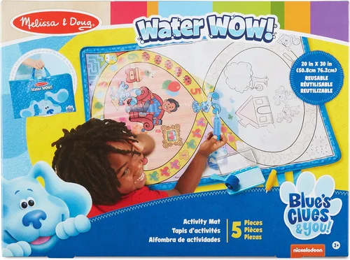 Miniatura 6 de Melissa & Doug Blue's Clues & You! Water Wow! Tapete de actividad (20 x 30 pulgadas) con superficie reutilizable de revelación de agua