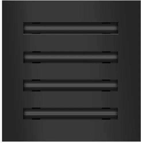 BUILDMART - Cubierta de ventilación de CA moderna de 8 x 8 - Ventilación de aire negra decorativa - Difusor de ranura lineal estándar - Rejilla de