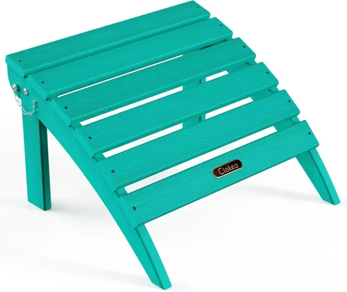 Miniatura 8 de Ciokea Reposapiés plegable de plástico para terraza, patio, exterior, piscina, porche, césped, interior, azul marino
