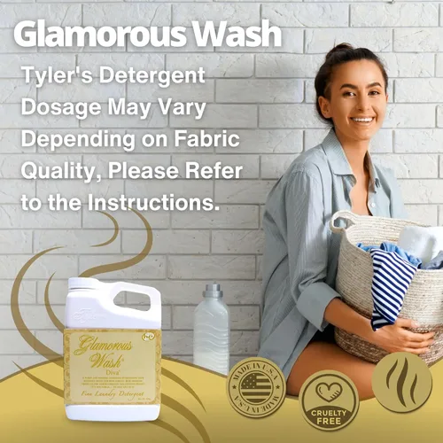 Miniatura 8 de Worldwide Nutrition Paquete Compatible con Tyler Glamorous Wash Diva Detergente Líquido para la Ropa - Lavable a Mano y a Máquina Detergente