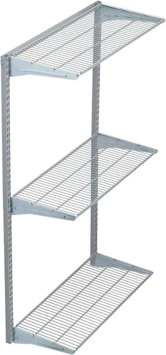 Triton Products Estantería de alambre de 3 niveles para el hogar y el garaje con capacidad de carga de 375 libras, 33 pulgadas de ancho x 63