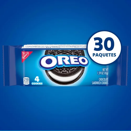 Miniatura 2 de OREO - Galletas de sándwich de chocolate, 30 paquetes de snack de 1.59 oz