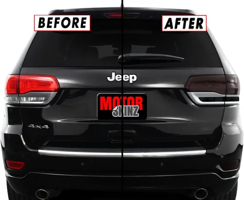 SlickMod Vinilo precortado tintado en color ahumado para luz trasera de Jeep Grand Cherokee 2014-2021 (1. Kit trasero completo, 20 por ciento de