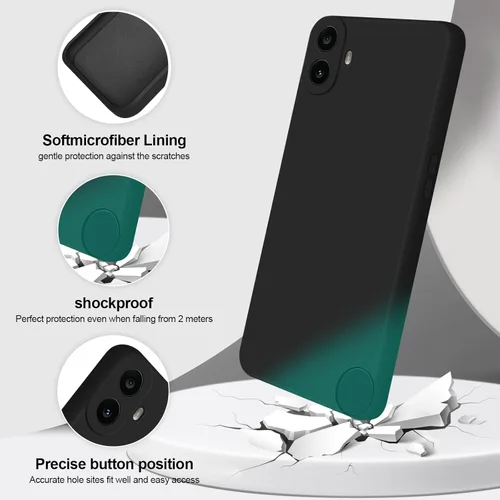 Miniatura 2 de GiiYoon - Carcasa de silicona compatible con Nothing CMF Phone 1, funda protectora de cuerpo completo de tacto sedoso y suave con protección