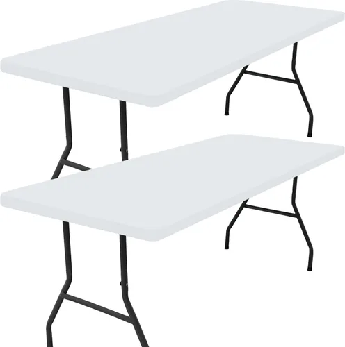 Miniatura 55 de Smiry - Mantel rectangular de vinilo con respaldo de franela elástica ajustada para mesas plegables de 2 pies, manteles impermeables y lavables