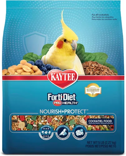 Comida saludable para pájaros Kaytee Forti Diet Pro, para periquitos, Pastel de cumpleaños