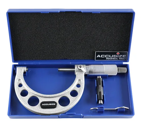 Miniatura 17 de Accusize Industrial Tools Micrómetro de exterior de ultra precisión 0 - 1 pulgada x 0.0001 pulgada, Eg00-0001 0-1", Ultra-Precision, Carbide