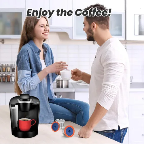 Miniatura 7 de Tazas K reutilizables de acero inoxidable para Keuring 2.0 y 1.0, cápsulas de café reutilizables para cafetera Keuring, filtros de café