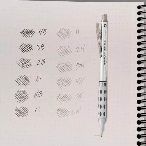 Miniatura 4 de Pentel Recarga de plomo súper de polímero, 0.020 in, fino, 2B, 144 piezas de plomo (C505BP2B-K6)