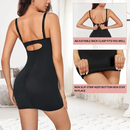 Miniatura 2 de REYEOGO Body moldeador de cuerpo completo para mujer parte inferior del vestido lencería adelgazante brasier integrado faja con control de abdomen