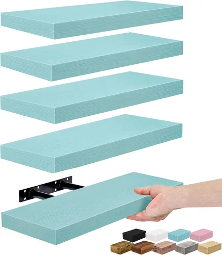 Miniatura 16 de Sorbus Estantes flotantes para pared, estante flotante de 16 pulgadas para cocina, dormitorio, sala de estar, baño, hogar y decoración de pared