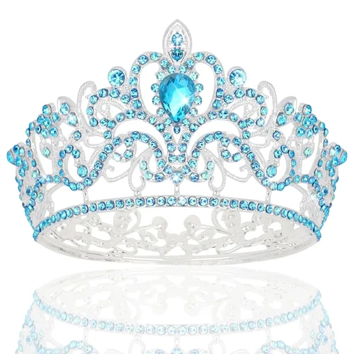 Miniatura 17 de CIEHER Corona pequeña negra para niñas, tiara de princesa, decoración de pastel de cumpleaños