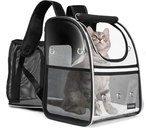 Miniatura 20 de BAGLHER Mochila transportadora para gatos, transportadora de malla para perros medianos y pequeños, gatos, cachorros, gatitos, conejitos de hasta 18