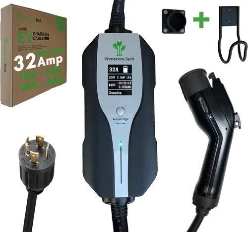 Miniatura 27 de Primecom.Tech - Cargador de vehículo eléctrico de nivel 2 (EV) Amperaje ajustable