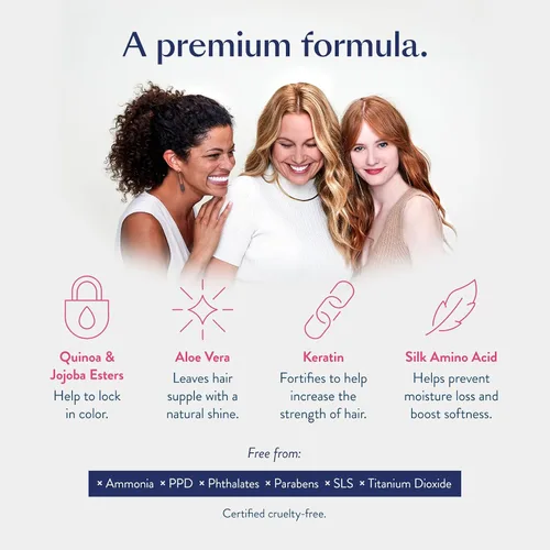Miniatura 8 de eSalon Kit de colorista personal de color marrón medio beige frío con polvo de retoque de raíces de color castaño medio para ocultar y cubrir la raíz