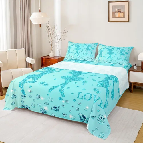 Miniatura 27 de Erosebridal Juego de sábanas de gimnasia para niñas y niños, tamaño individual, juego de sábanas de teñido anudado arcoíris, juego de ropa de cama