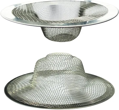Miniatura 2 de Juego de 2 coladores de malla metálica para fregadero, para baño, bañera, lavabo, agujero de ducha (2.75 pulgadas superior/1 pulgada)