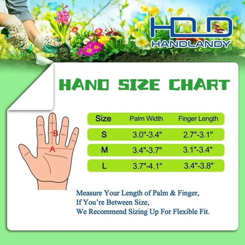 Miniatura 8 de HANDLANDY Paquete - 2 pares: guantes largos de jardinería para poda de rosas, guantes de trabajo de patio resistentes para mujer, color beige