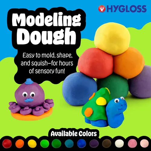 Miniatura 6 de Hygloss Masa de Modelado para Jugar para Niños – Masa Sensorial Segura y No Tóxica para Artes y Manualidades – Tubo de 1 lb – Arcilla de Jugar