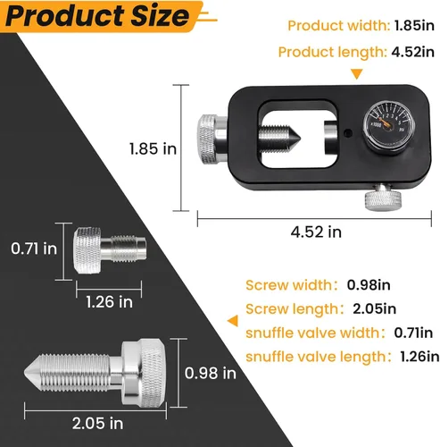 Miniatura 2 de Adaptador de válvula DIN para buceo, conector de tanque PCP, estación de llenado para paintball, llenador de tanque HPA, hasta 4500 psi, manguera