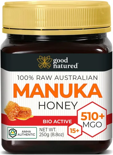 Miel de Manuka Good Natured (MGO 510+) - Miel Cruda de Alta Calidad de Manuka de Grado Médico, No Transgénica, Probada en Laboratorio y Certificada
