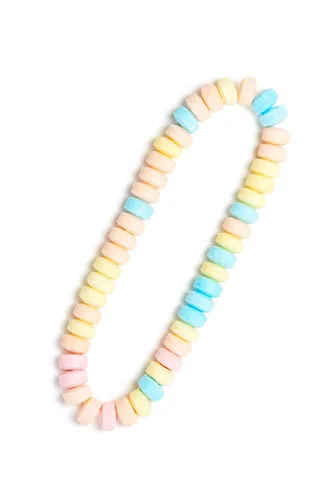 Miniatura 8 de 36 collares de dulces envueltos individualmente, estilo gargantilla, joyas nostálgicas de caramelo pastel perfectas para recuerdos de fiesta
