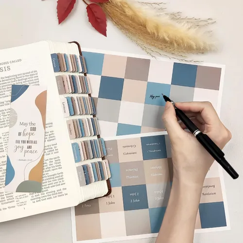 Miniatura 6 de Pestañas bíblicas, suministros de estudio bíblico, pestañas laminadas de diario bíblico para mujeres, hombres, niños, etiquetas bíblicas