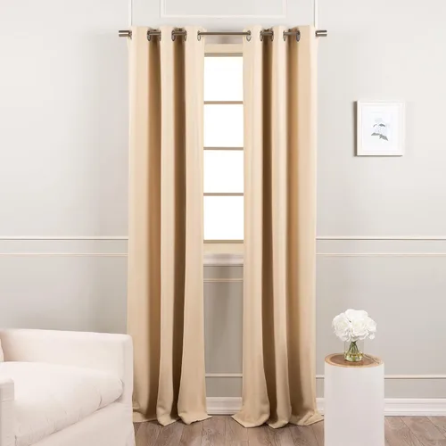 Miniatura 48 de Best Home Fashion Paneles de cortinas opacas con aislamiento térmico de alta calidad para tratamiento de ventanas, para dormitorio, acero inoxidable