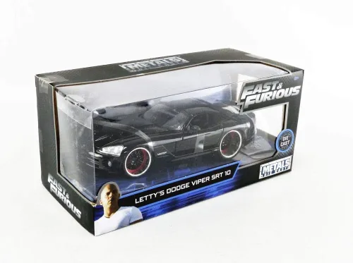 Miniatura 6 de Fast & Furious Letty's Dodge Viper SRT 10 1/24 Escala Diecast Car Negro
