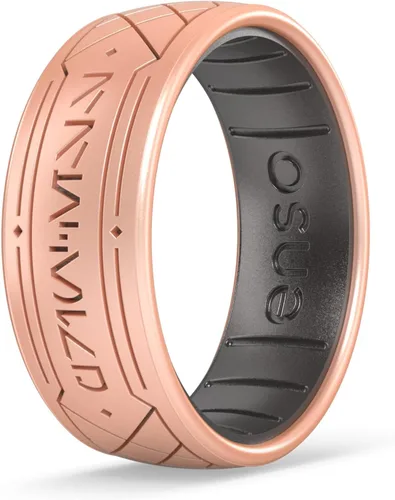 Miniatura 29 de Enso Rings Anillo de boda de silicona – Diseños grabados de Star Wars – Ajuste cómodo – Hecho en Estados Unidos – Ideal para uso activo