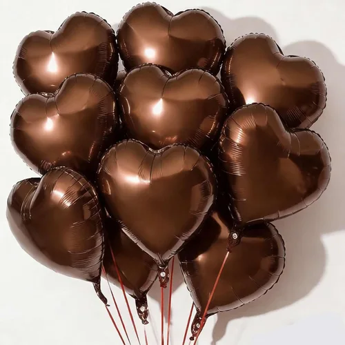 Miniatura 11 de 10 globos rojos de aluminio con forma de corazón de 18 pulgadas, globos de Mylar para baby shower, boda, decoraciones de San Valentín, globos