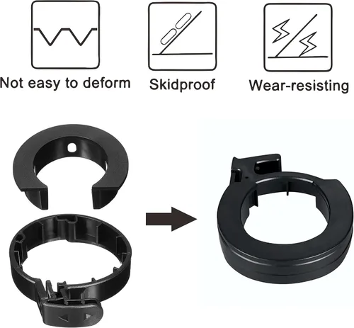 Miniatura 4 de Anillo de guardia plegable frontal redondo de bloqueo compatible con piezas de scooter eléctrico Ninebot MAX G30