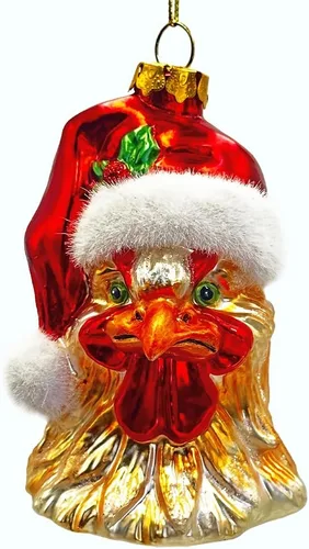 Miniatura 14 de Adorable adorno de gato atigrado con sombrero de Papá Noel, decoraciones navideñas perfectas para los amantes de los gatos, cristal hecho a mano