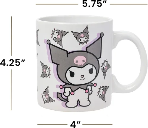 Miniatura 5 de Silver Buffalo Sanrio Hello Kitty and Friends Kuromi Poses - Taza de cerámica, 20 onzas Sanrio Hello Kitty y sus amigos Kuromi Poses