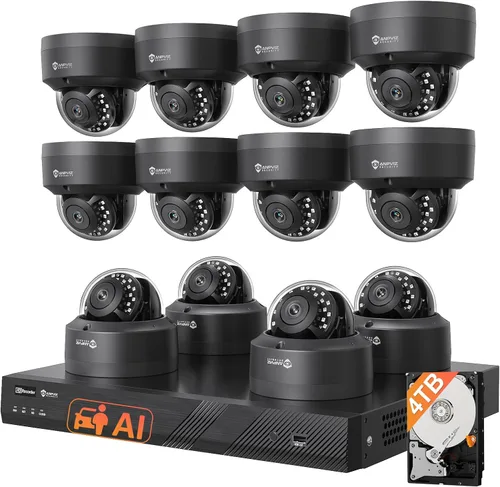 Miniatura 11 de Anpviz Sistema de cámara de seguridad PoE de 8 canales de 6 MP, cámara domo IP PoE con cable de 8 x 6 MP con detección inteligente de vehículos