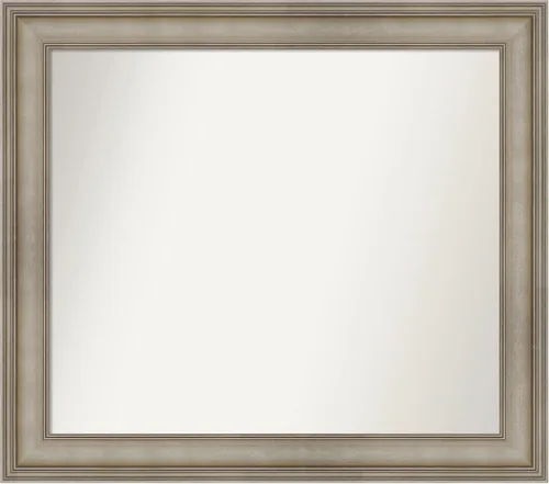 Miniatura 84 de Amanti Art Espejo de baño plateado para sobre el fregadero, 26 x 26 pulgadas, espejo cuadrado de plata antigua, marco de madera tradicional mediano