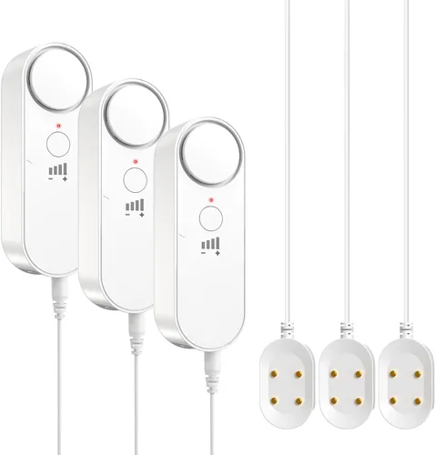 Miniatura 10 de Daytech Alarma de Sensor de Agua Detector de Fugas – Alerta fuerte de 100 dB, cable de detección de 6.5 pies, 4 niveles de volumen, sensor detector