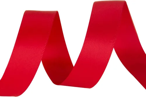Miniatura 5 de VATIN Cinta de Satén Rojo Intenso de Doble Cara 5/8" Continua 25 Yardas, Cinta de Tela de Poliéster Roja para Lazos, Ramos, Envoltura de Regalos